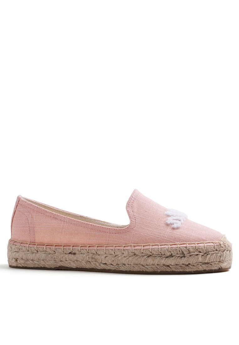 Platform Embroidery Canvas Espadrilles HB88