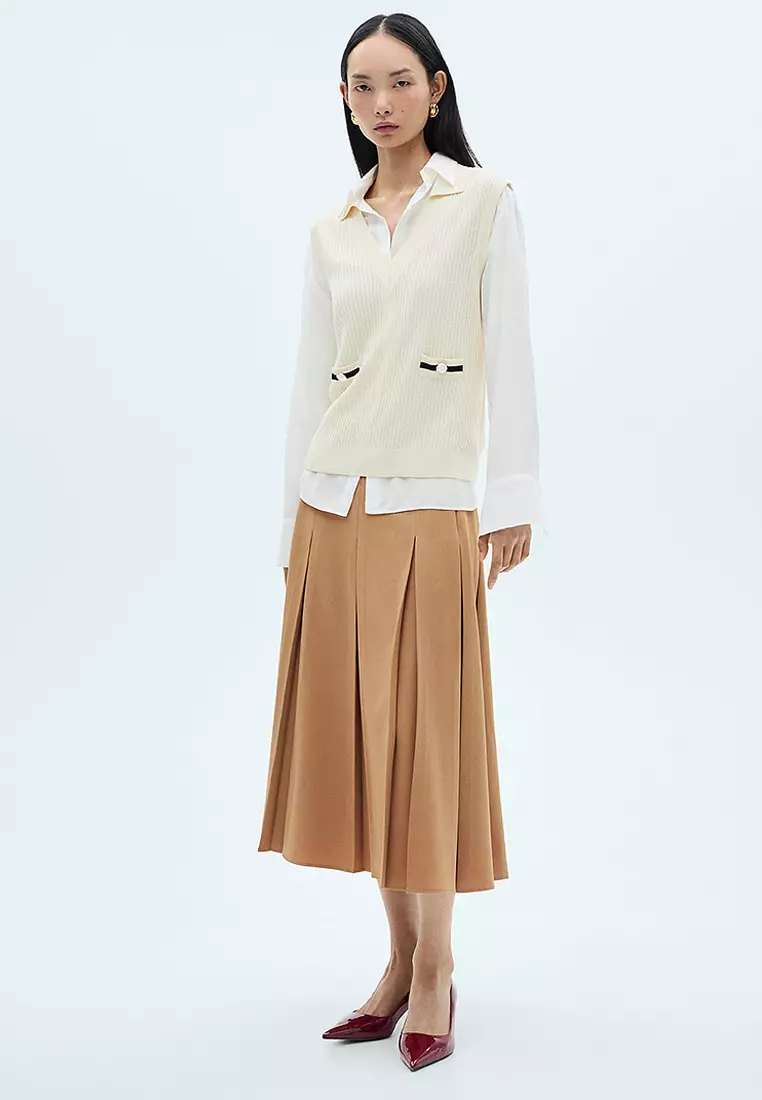 Godet Midi Skirt