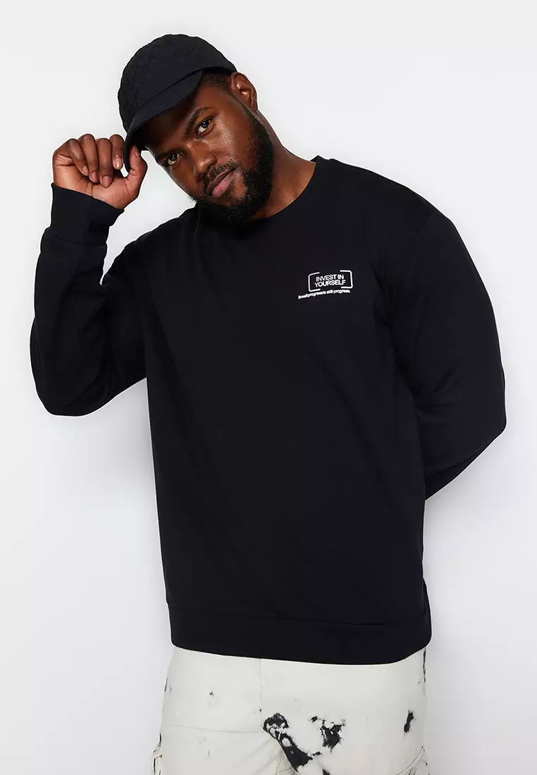 Plus Size Minimal Printed Sweatshirt