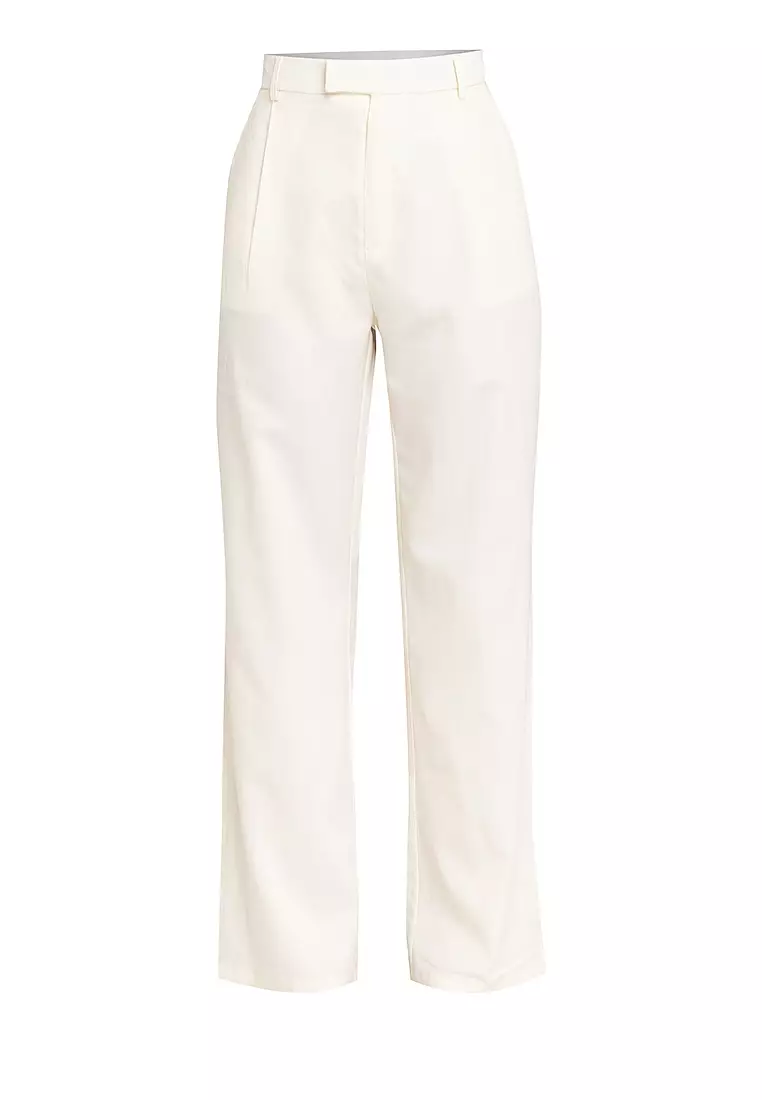 Cersy Natural Waist Wide Leg Trousers
