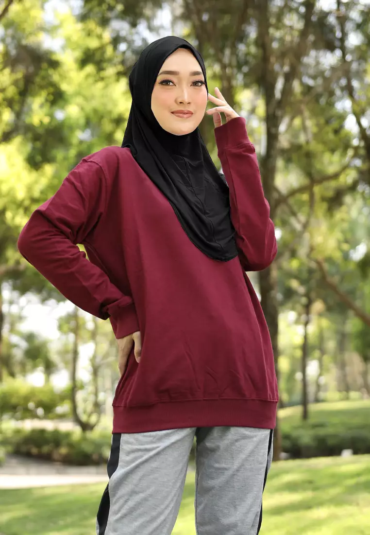 Cotton Bee - Safar Sport Bergo | Hijab Instan Olahraga - Obsidian Black