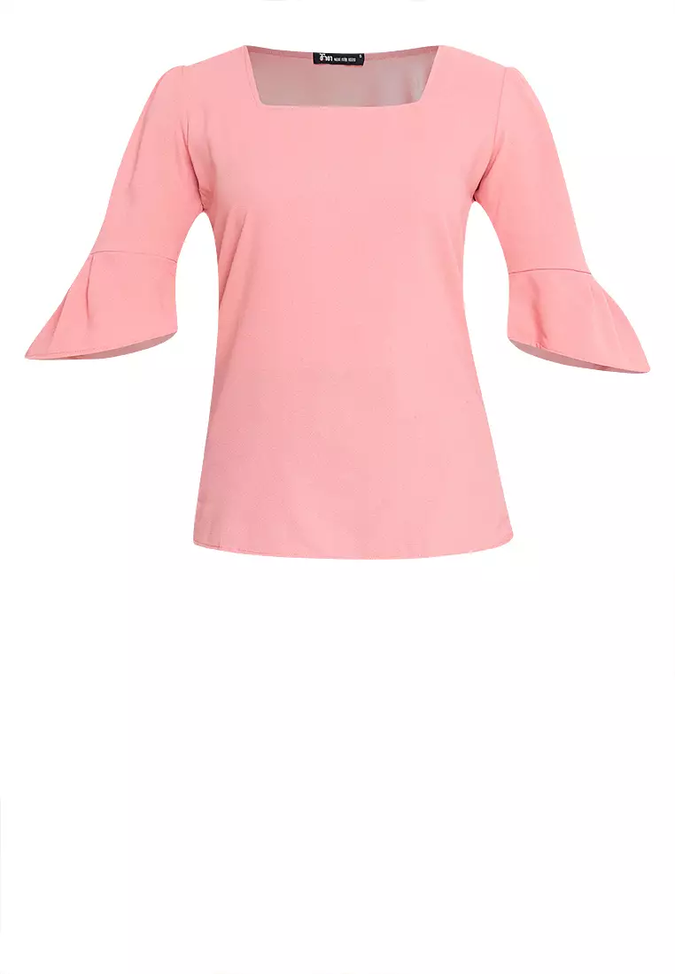 Buy F.101 Square Neck Puff Sleeve Blouse 2024 Online | ZALORA Philippines