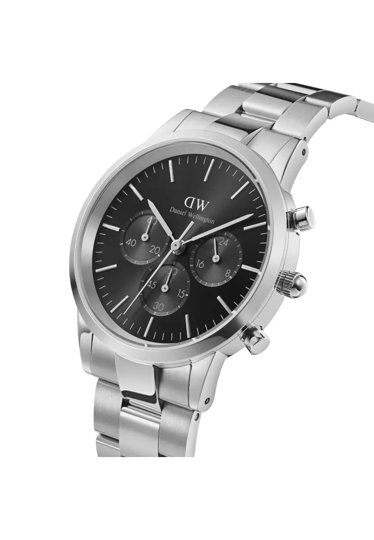 Iconic Chronograph 計時錶 42mm 銀色 DW手錶 - 男士手錶 - 男錶 不銹鋼錶帶