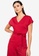 ZALORA WORK red V Neck Jumpsuit 600CAAAD5461F4GS_3