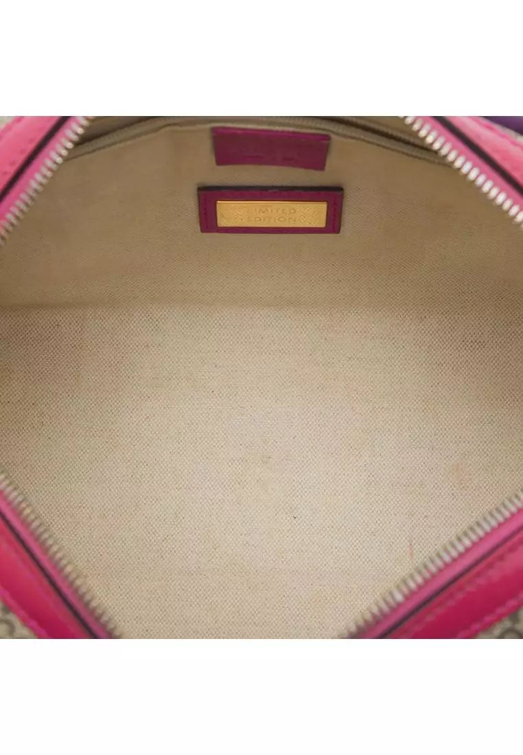 Pre-Loved Gucci Limited Edition Small Multicolor Gg Supreme Boston Bag