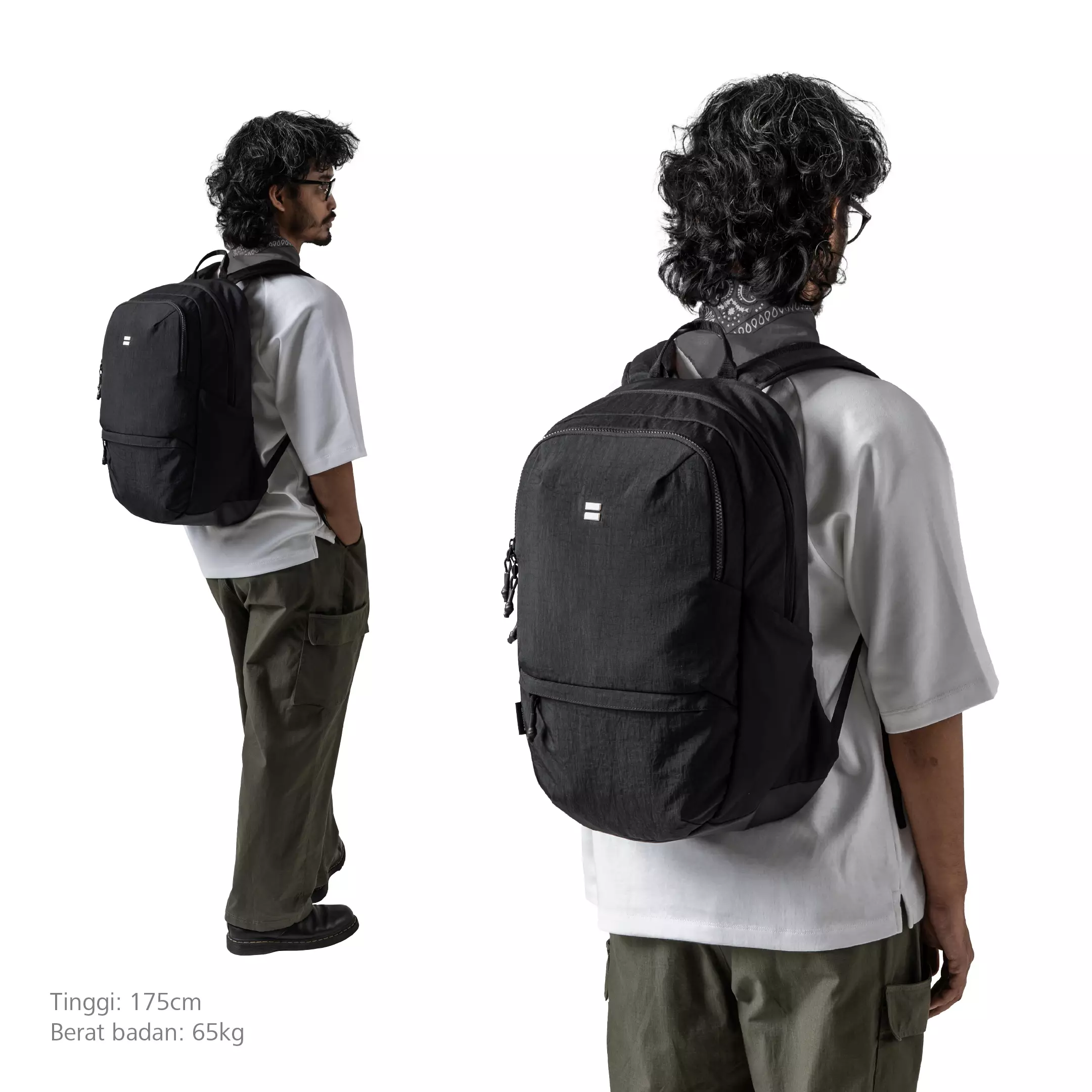 Barrow Laptop Backpack 15 Inch Tas Ransel Kerja Kuliah Sekolah Ringan Stylish 24 L - Hitam
