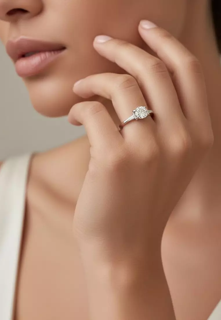 Solitaire Ring Crystal Embellished with Swarovski crystals - 514