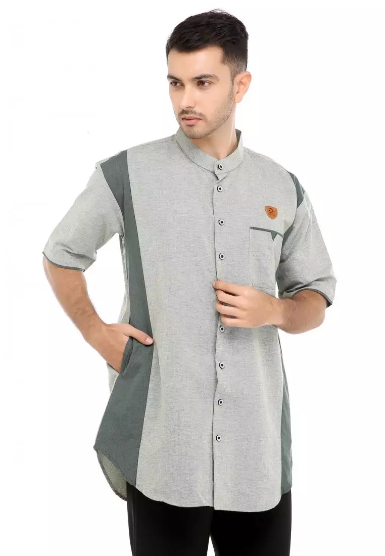 Baju Koko Gamis Muslim Pria Gibran - Mint