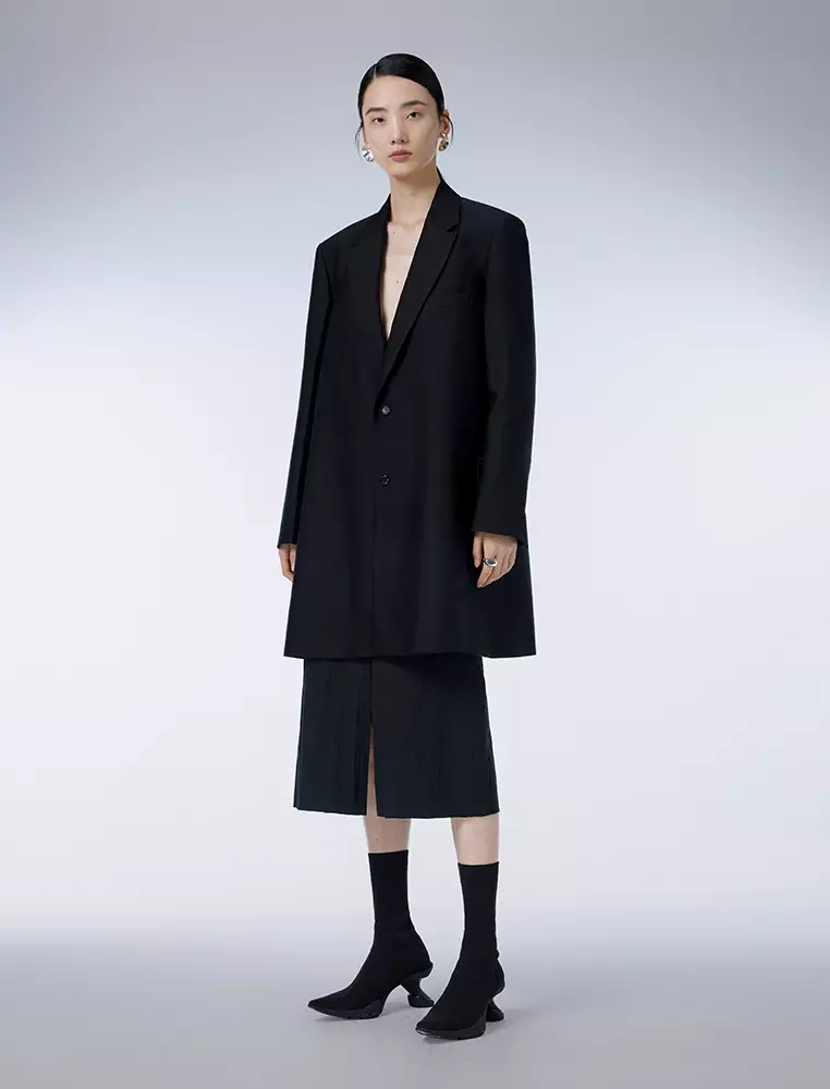 宽松通勤中长款风衣