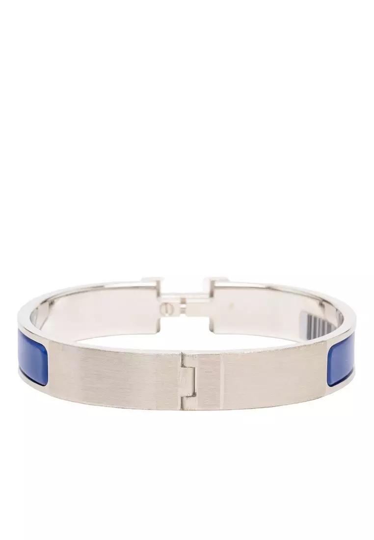 Pre-Loved Hermès Narrow Enamel Clic H Bracelet Pm