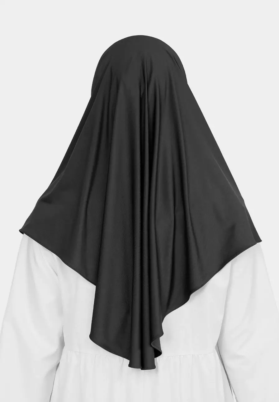 Cotton Bee - Atiyah Bergo Anak | Hijab Instan Anak - Black Onyx - XL