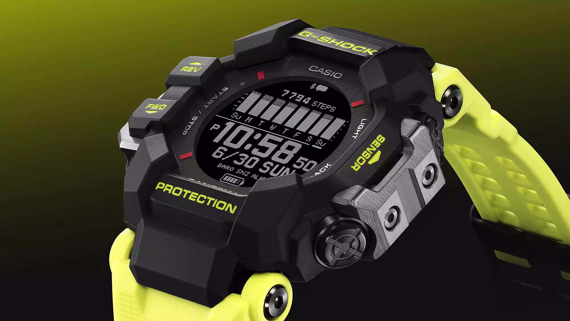 Casio G-Shock Master Of-G Rangeman - Jam Tangan Digital Pria - Yellow Black - Resin Band - GPR-H1000RY-1A9
