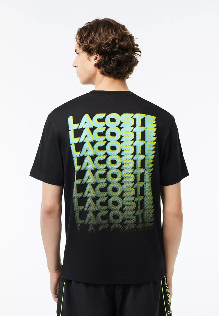 Buy Lacoste Thick Jersey Back and Front Print T-shirt in BLACK 2024 Online  | ZALORA Singapore