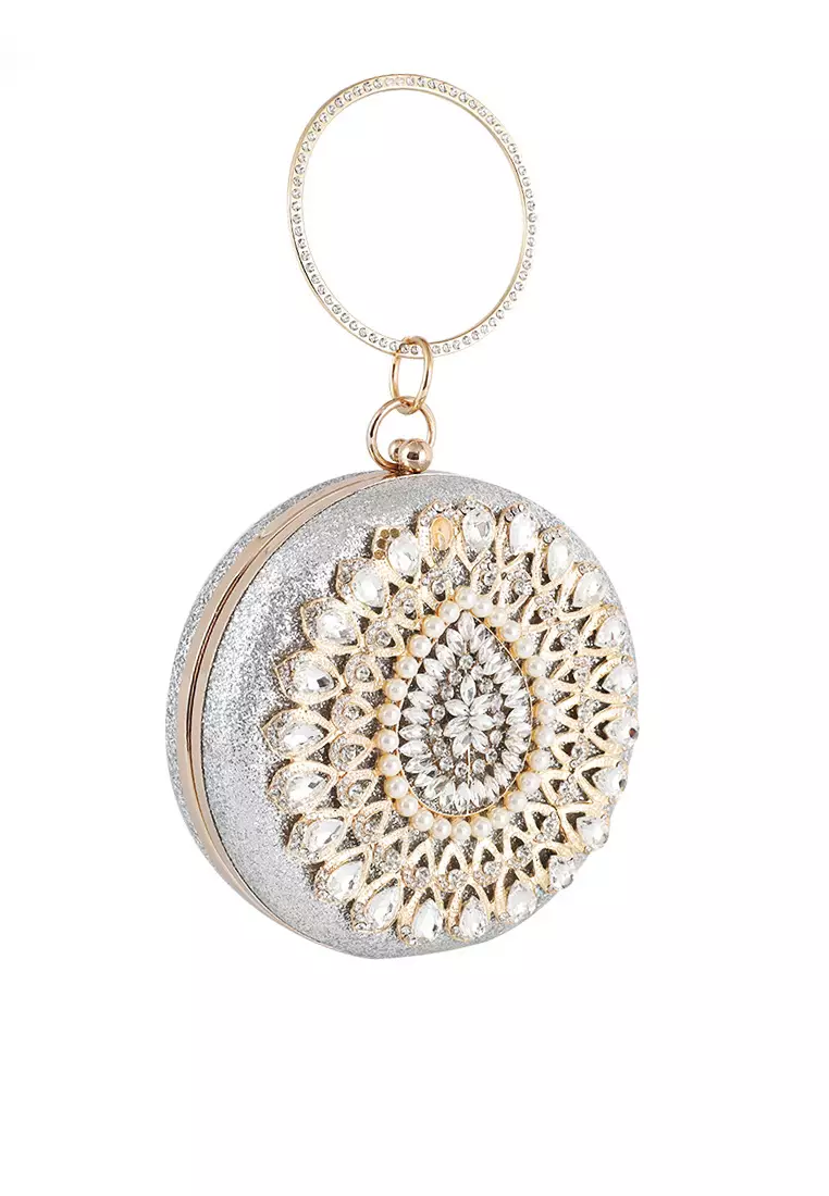 Circular sales clutch bag