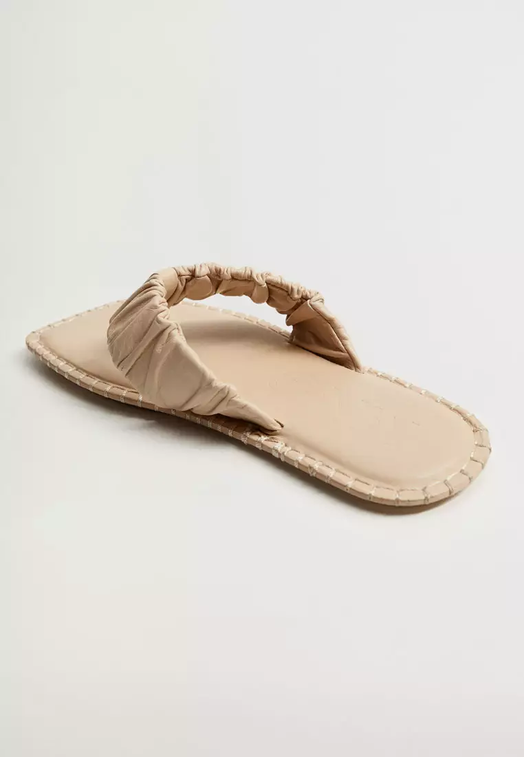 Ruched hot sale sandals mango