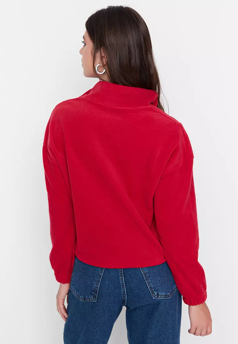 Red 2025 fleece sweatshirt