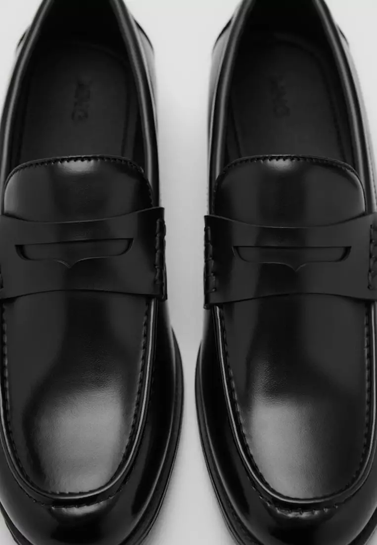 Nappa Leather-Effect Moccasins