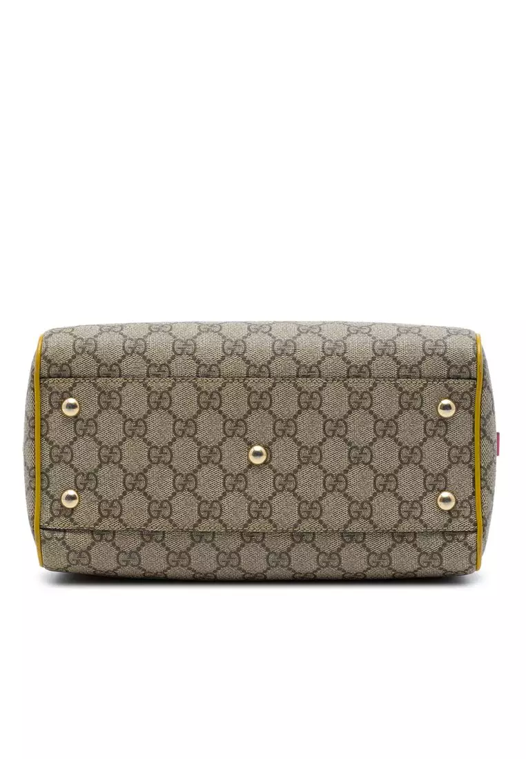 Pre-Loved Gucci Limited Edition Small Multicolor Gg Supreme Boston Bag