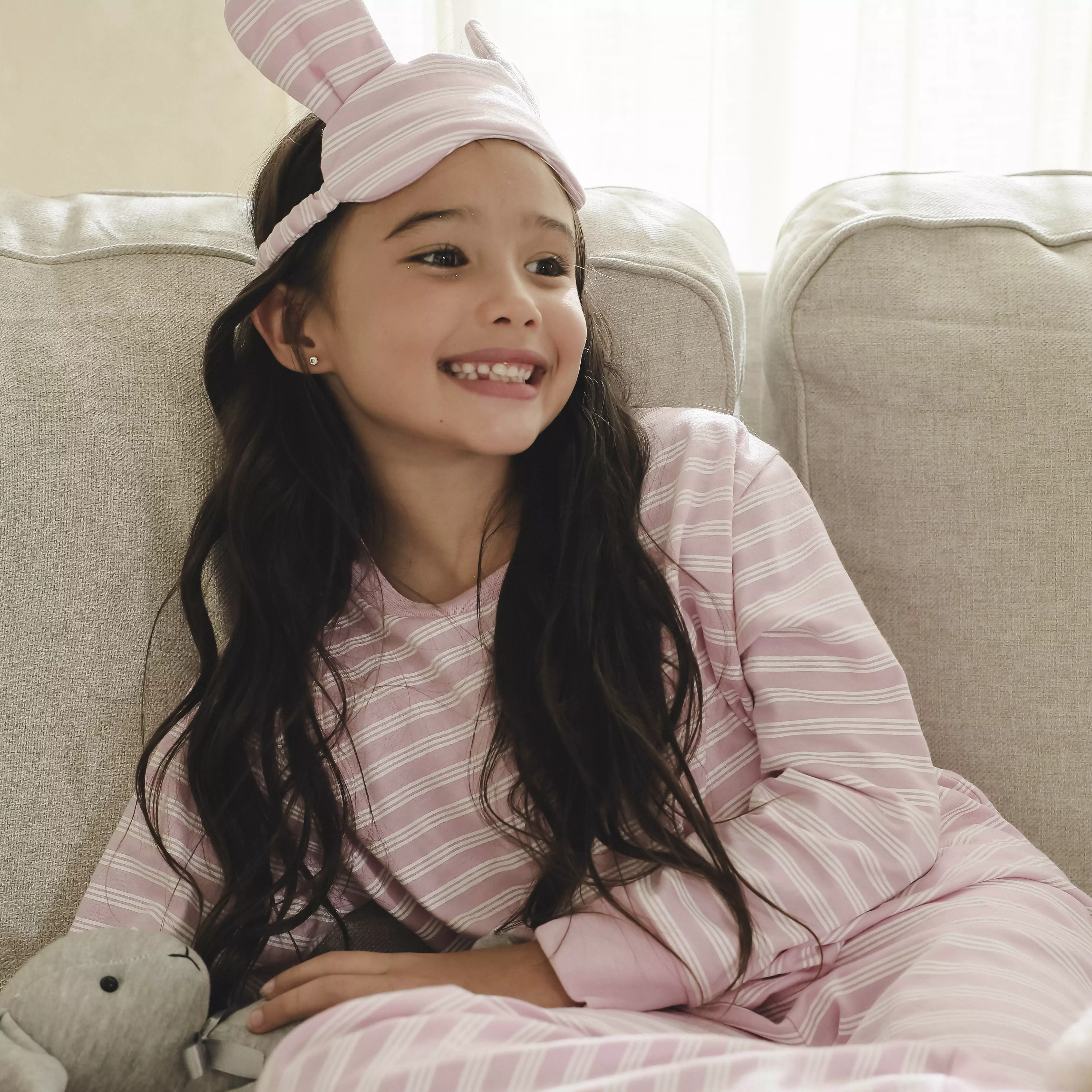 Pito Kids Set Piyama Panjang Anak Stripe Pink 1-8 Tahun