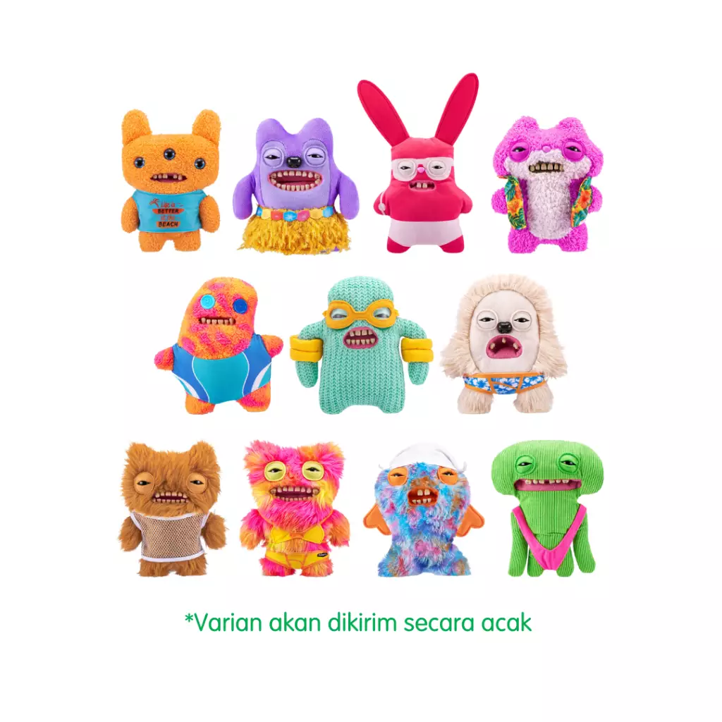 Addo Fuggler Funny Ugly Monster Plush (Assorted) - Mainan Boneka Koleksi Anak (Vacay Vibes (Assorted))