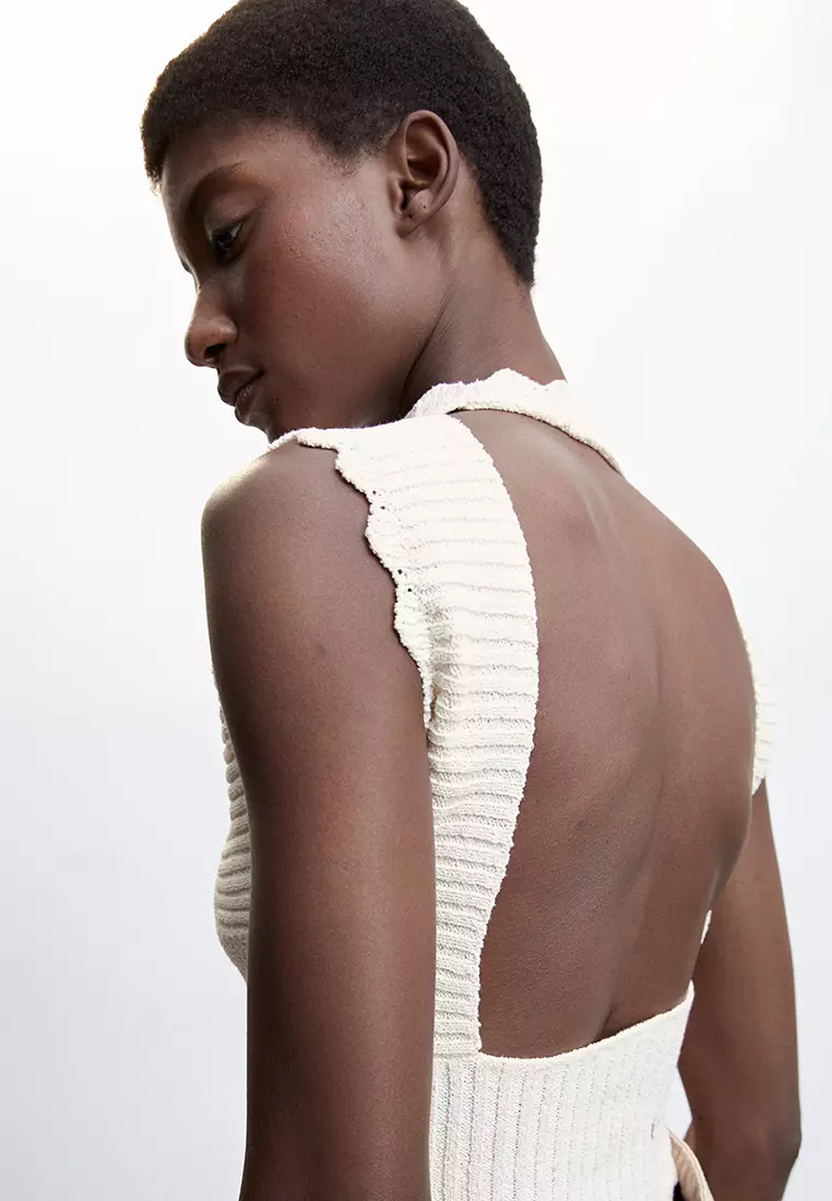 Open Back Knitted Top