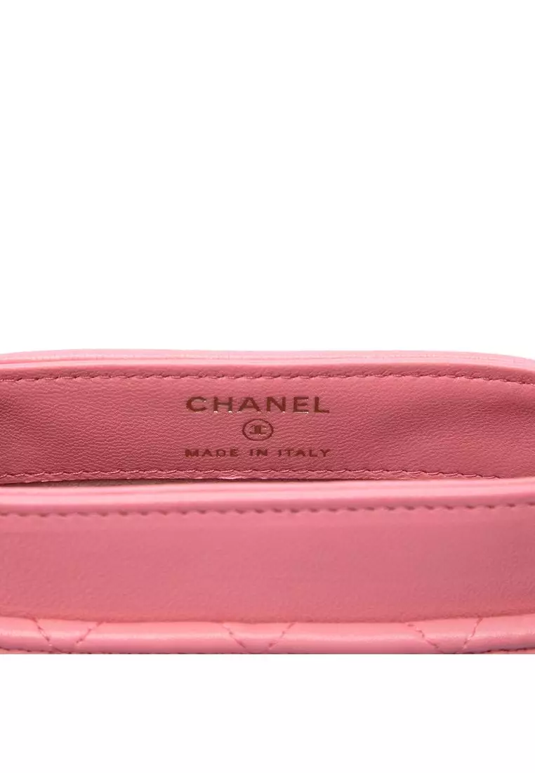 Pre-Loved Chanel Mini Quilted Lambskin Chain Around Vanity Case