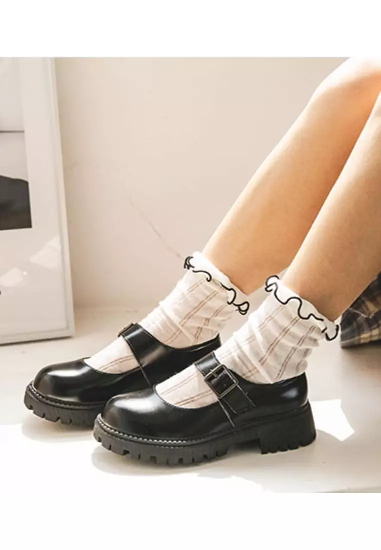 5CM Leather Mary Jane Shoes MZ566-1