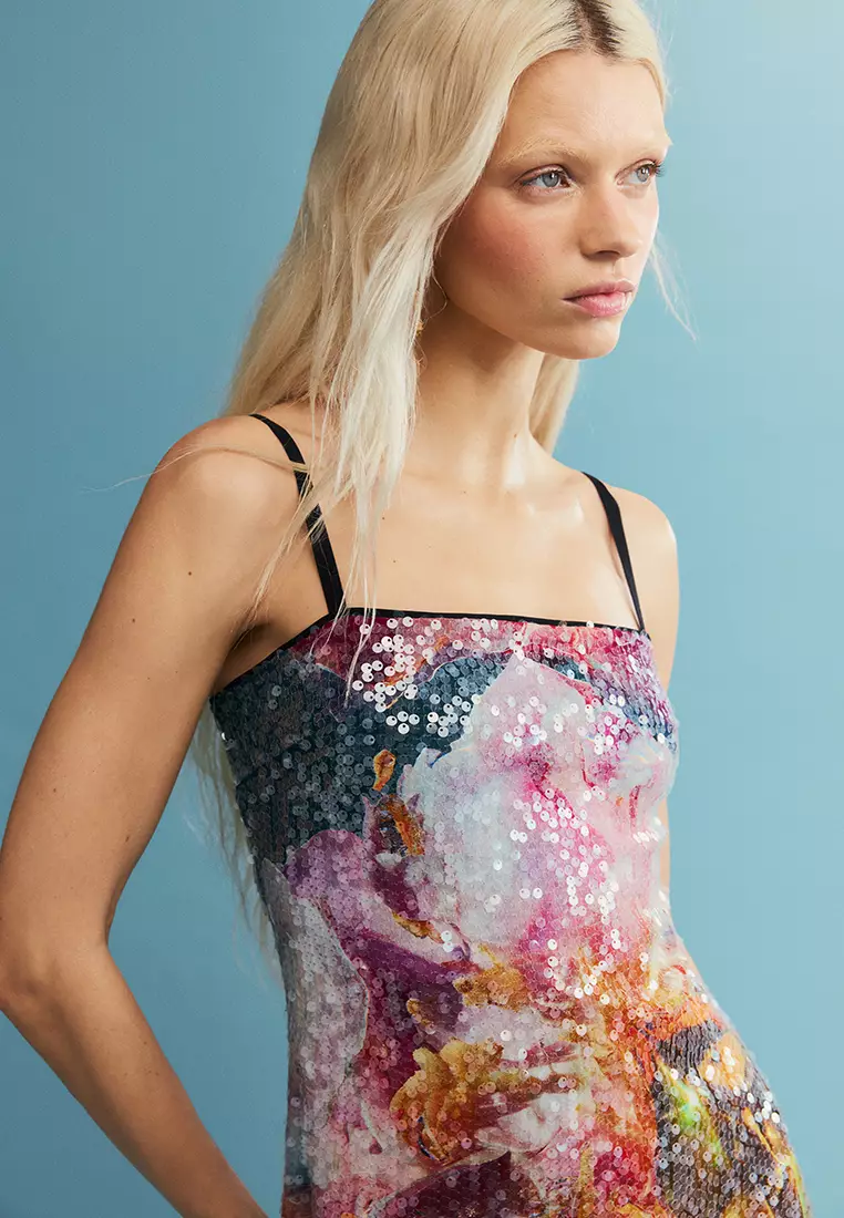 Sequin flower dress