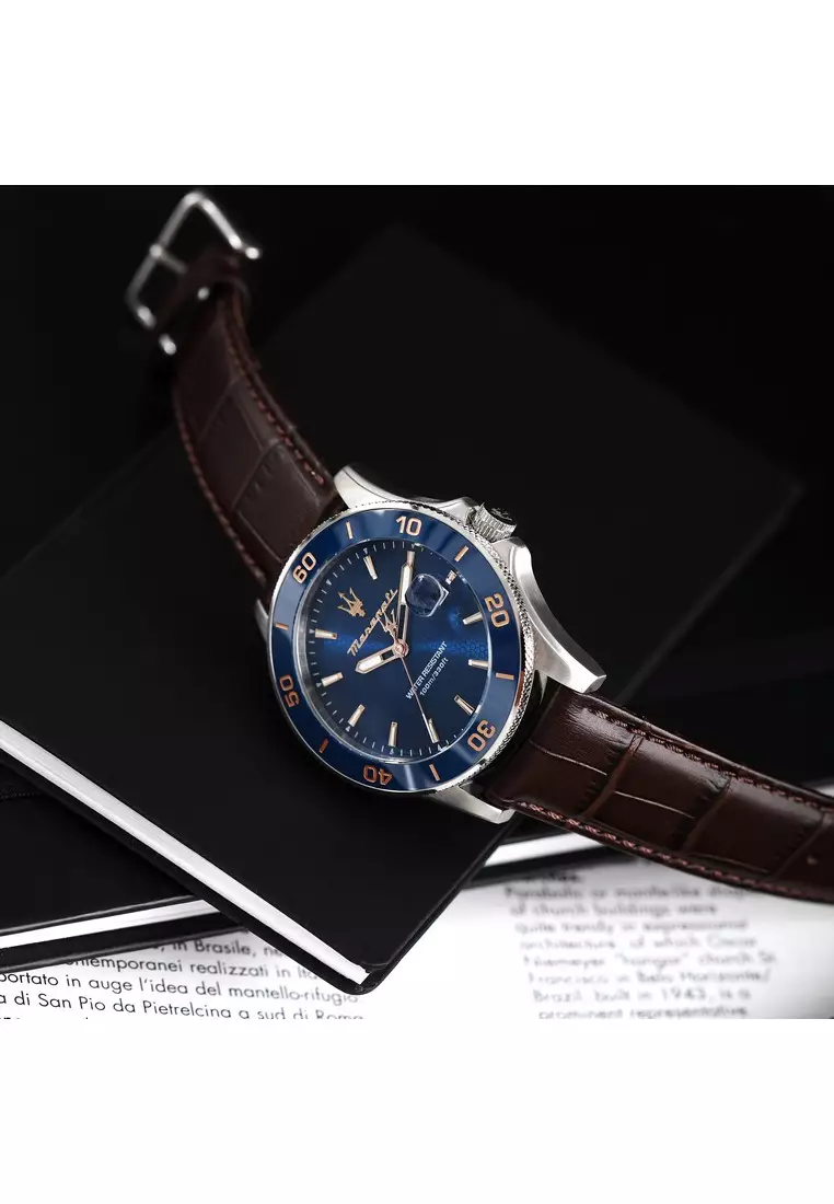 \\u30102 Years Warranty\\u3011Maserati Competizione 43mm Men's Quartz Watch Luminous Dial Hands R8851100004 Japan Movement