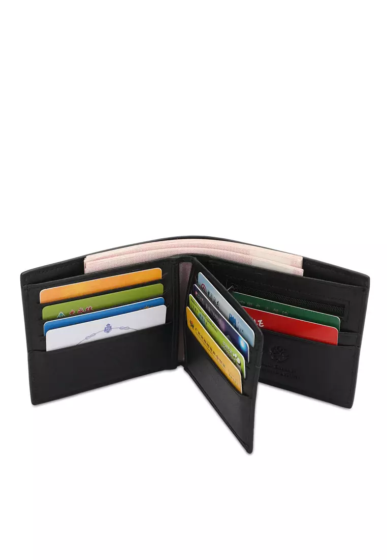 Men's Genuine Leather RFID Blocking Bi Fold Wallet