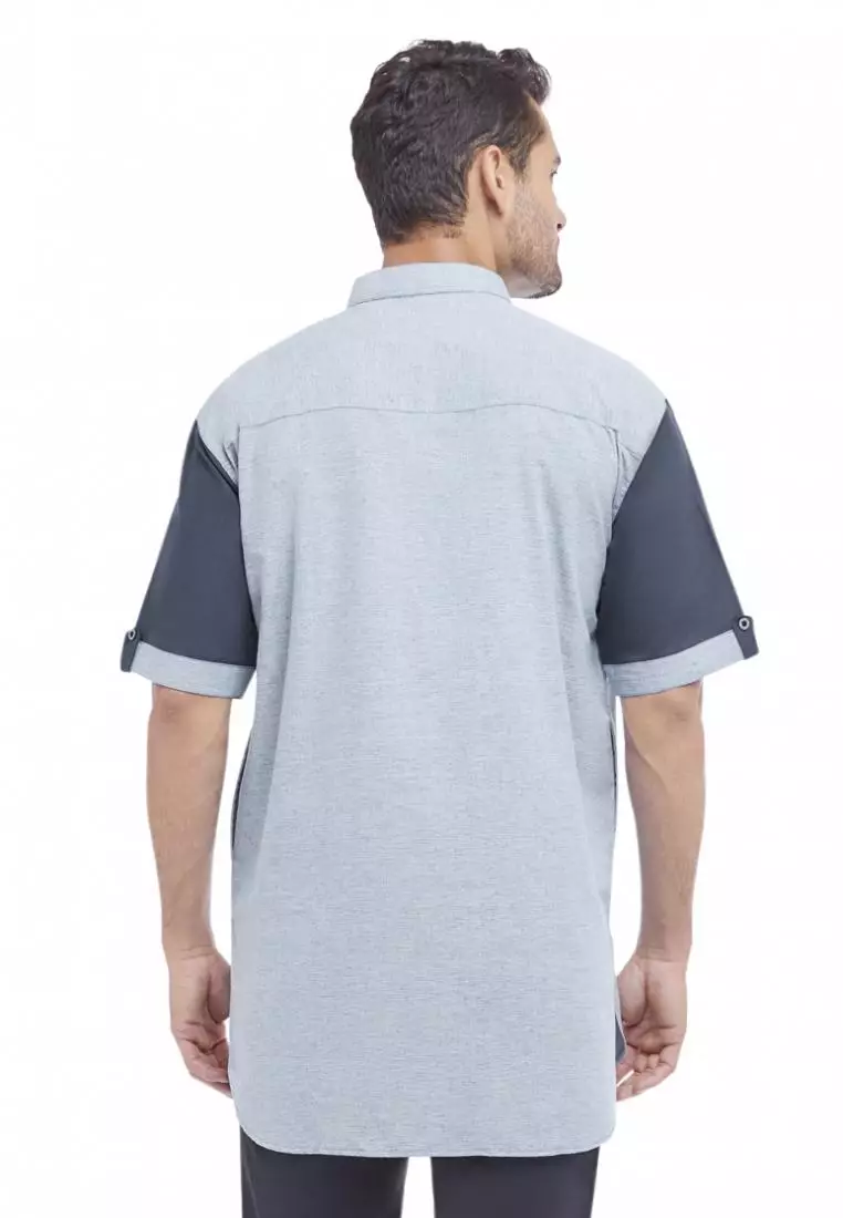 Zayidan Baju Koko Gamis Muslim Pria Nabeel - Biru