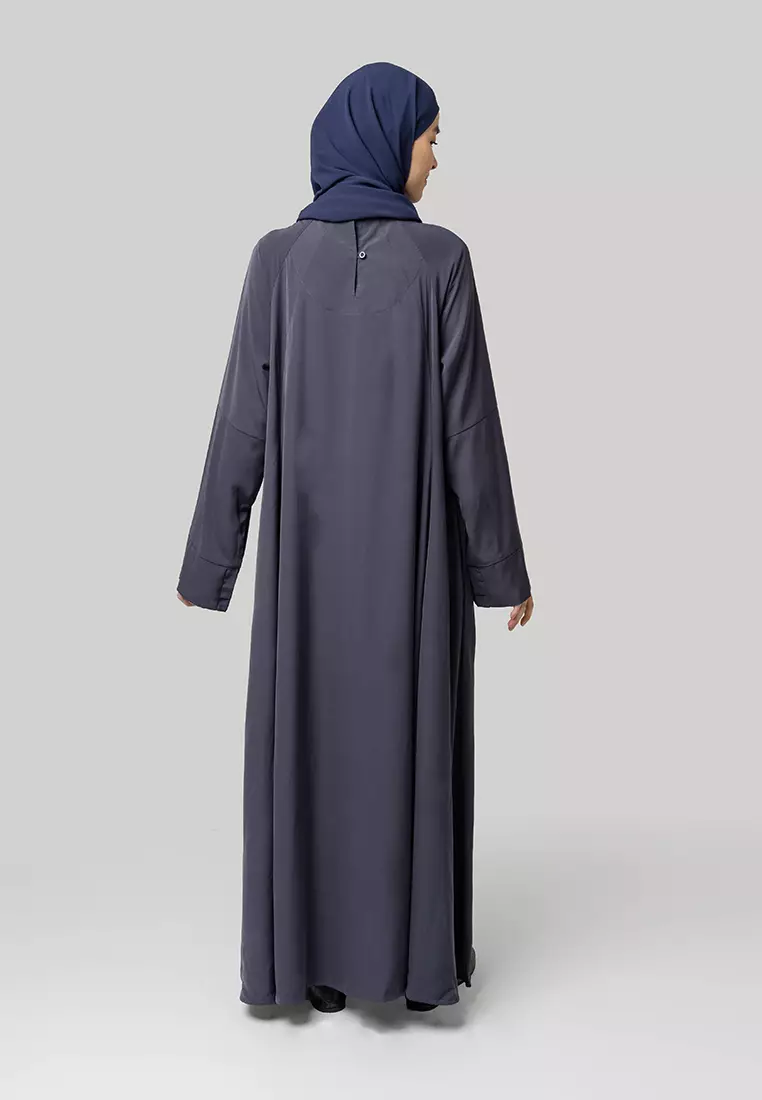 Kami Samira Loose Abaya Charcoal