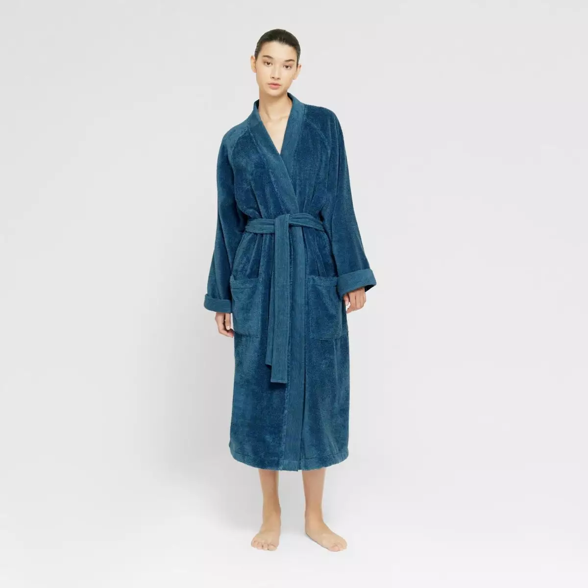 Jual Sheridan Dideon Dusk Blue Towelling Robe Original 2023 ZALORA