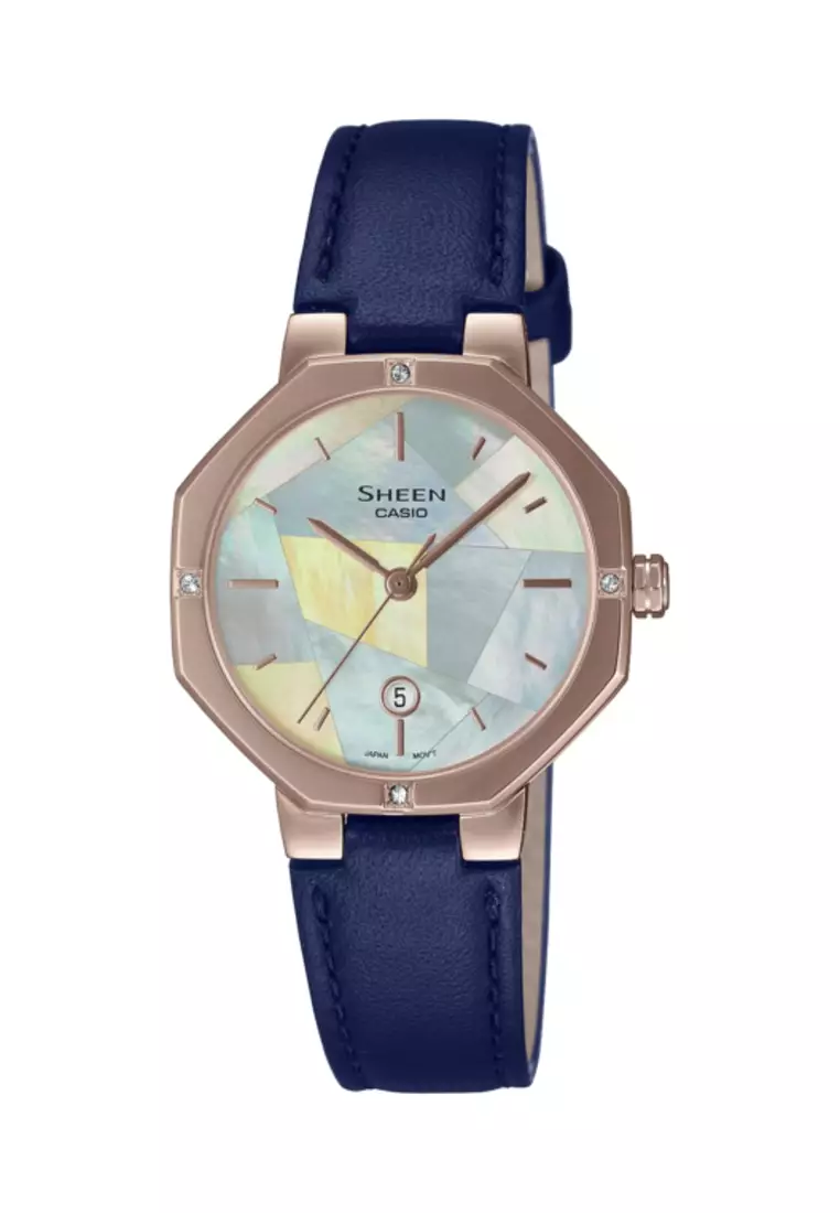 Casio sheen mother of pearl watch shop