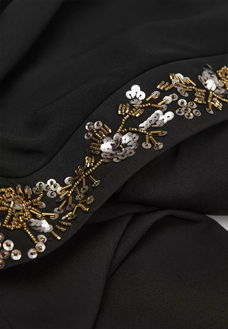 Sequin-Embroidered Mini Dress