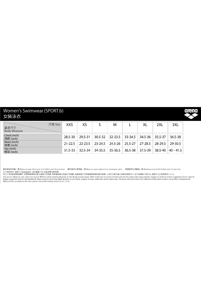ARENA X SPORT B. 女士長袖平腳連身泳衣
