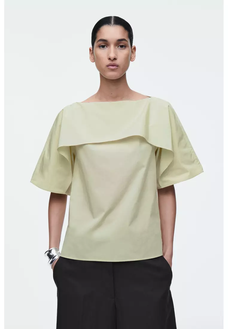 COS DRAPED COTTON TOP