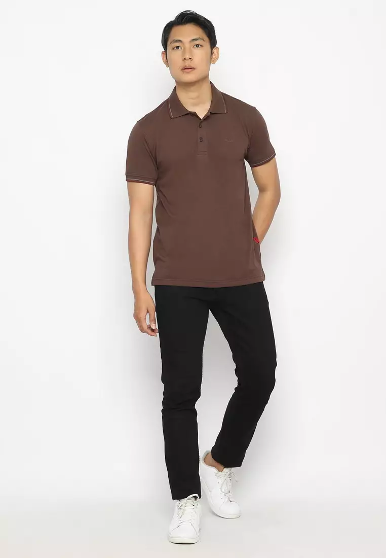 POLICE Polo Shirt Krah Stripes Pria 207200281