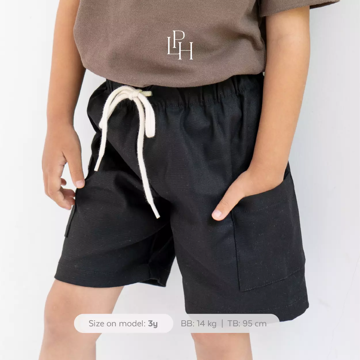 Little Palmerhaus - Leo Cotton Shorts 2.0 (Celana Pendek Anak) Taupe Brown