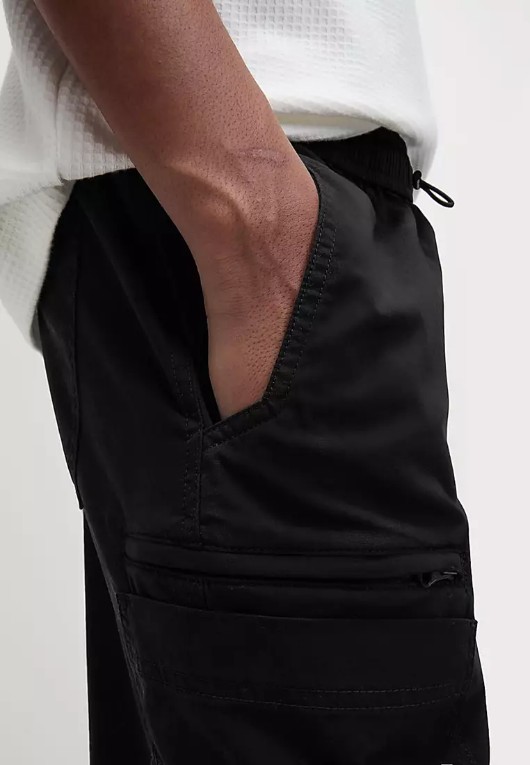 Loose Fit Parachute Cargo Trousers