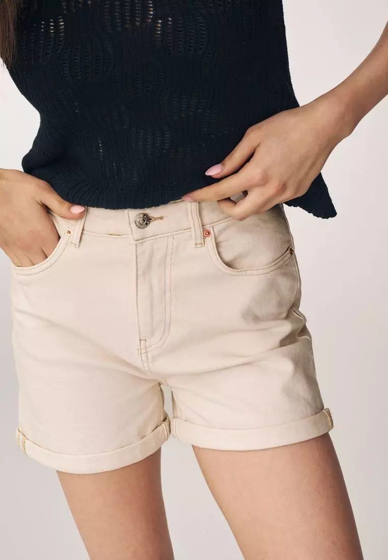 Mom Comfort Stretch Denim Shorts