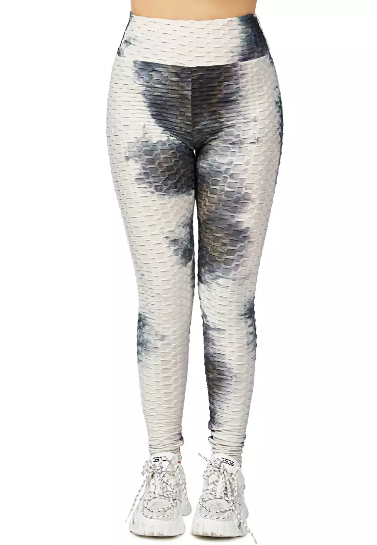 Buy London Rag Black and White Scrunch Tie Dye Workout Pants 2024