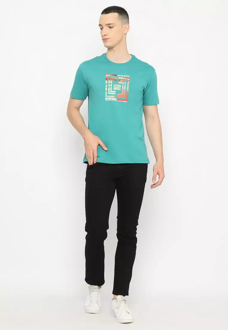 POLICE T-Shirt Cotton Combed Sablon Discharge Pria 2073180171