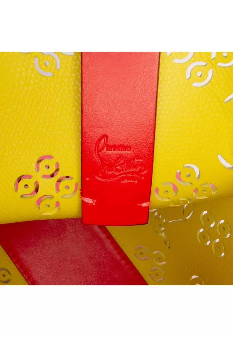 Pre-Loved Christian Louboutin Mini Perforated Calfskin Loubinthesky North South Cabata Satchel
