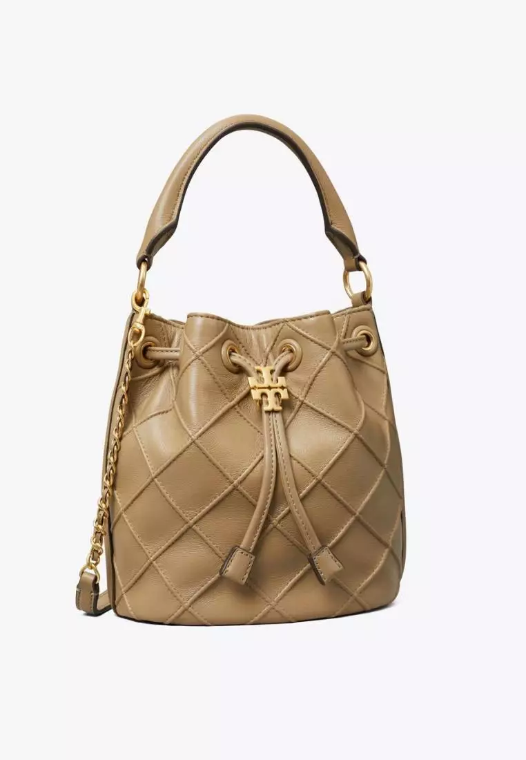 Tory Burch Fleming Soft Small Bucket Bag Pebblestone