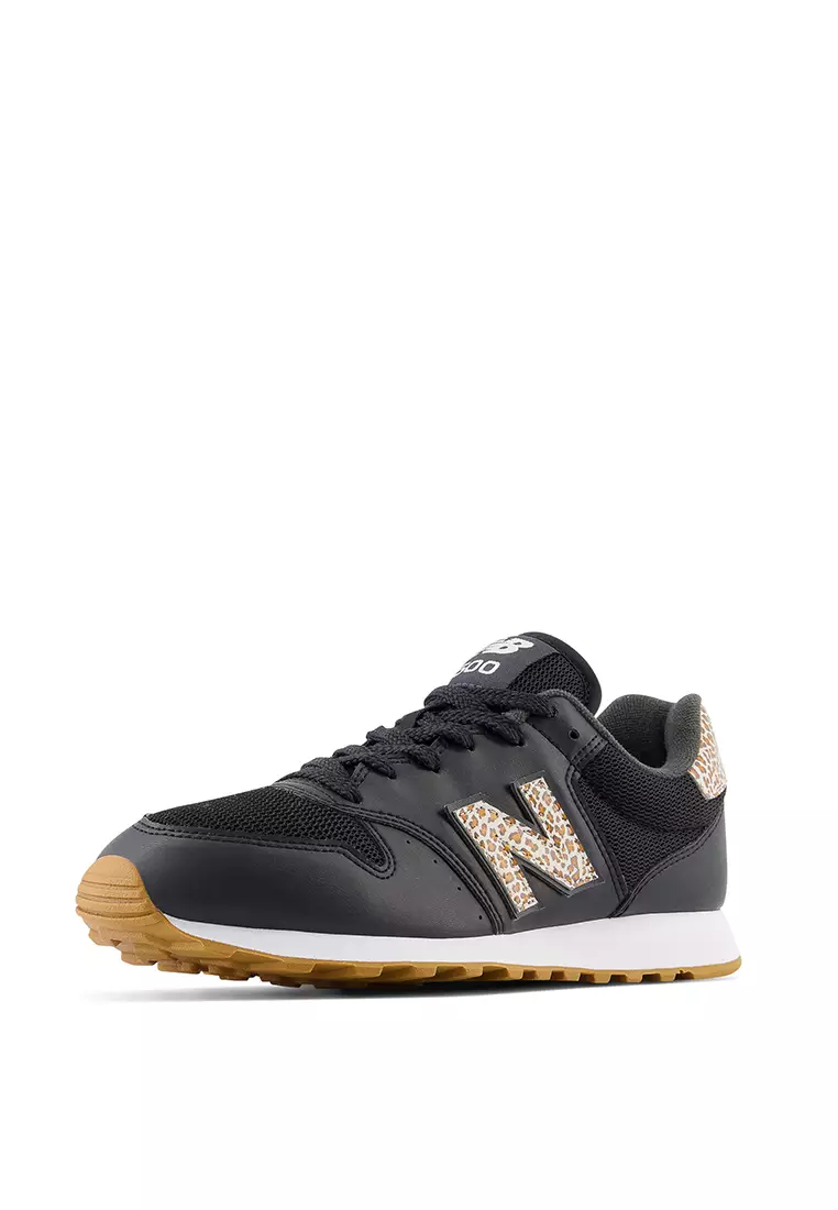 New balance 500 black on sale gold