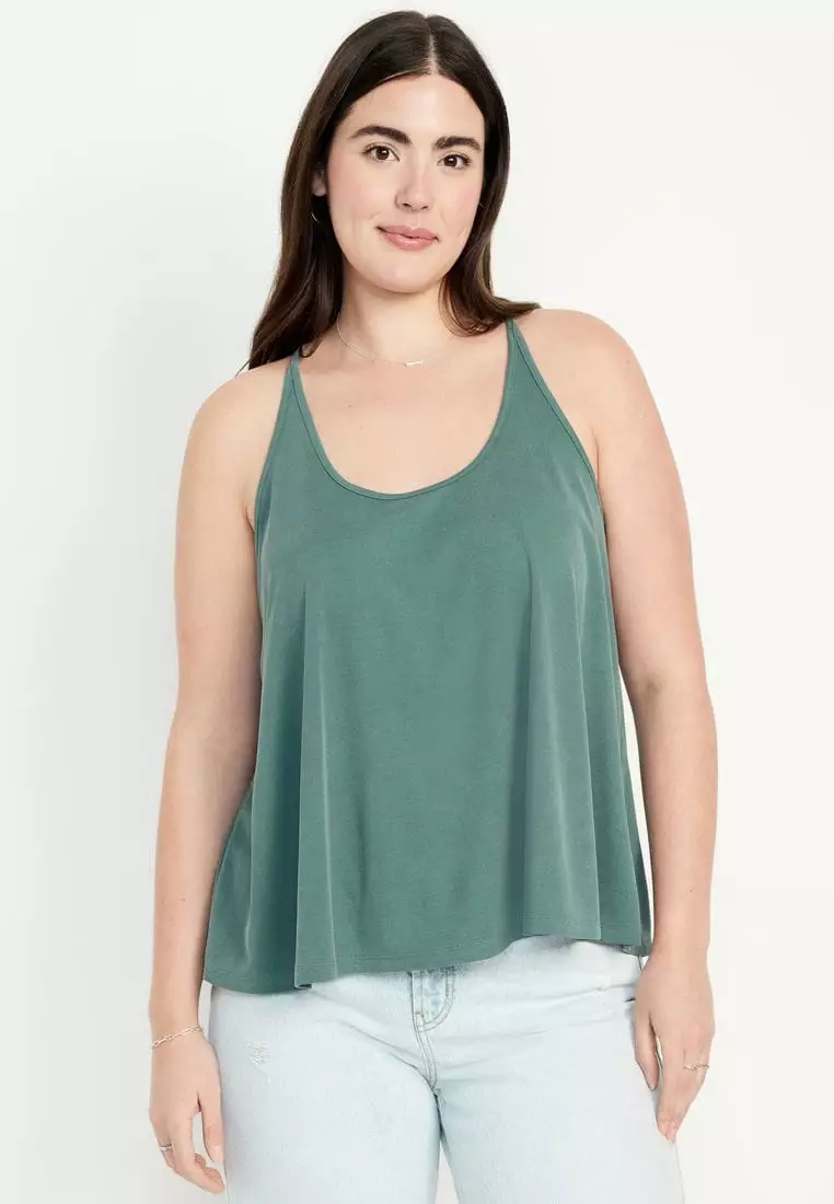 Rib-Knit Strappy Tank Top