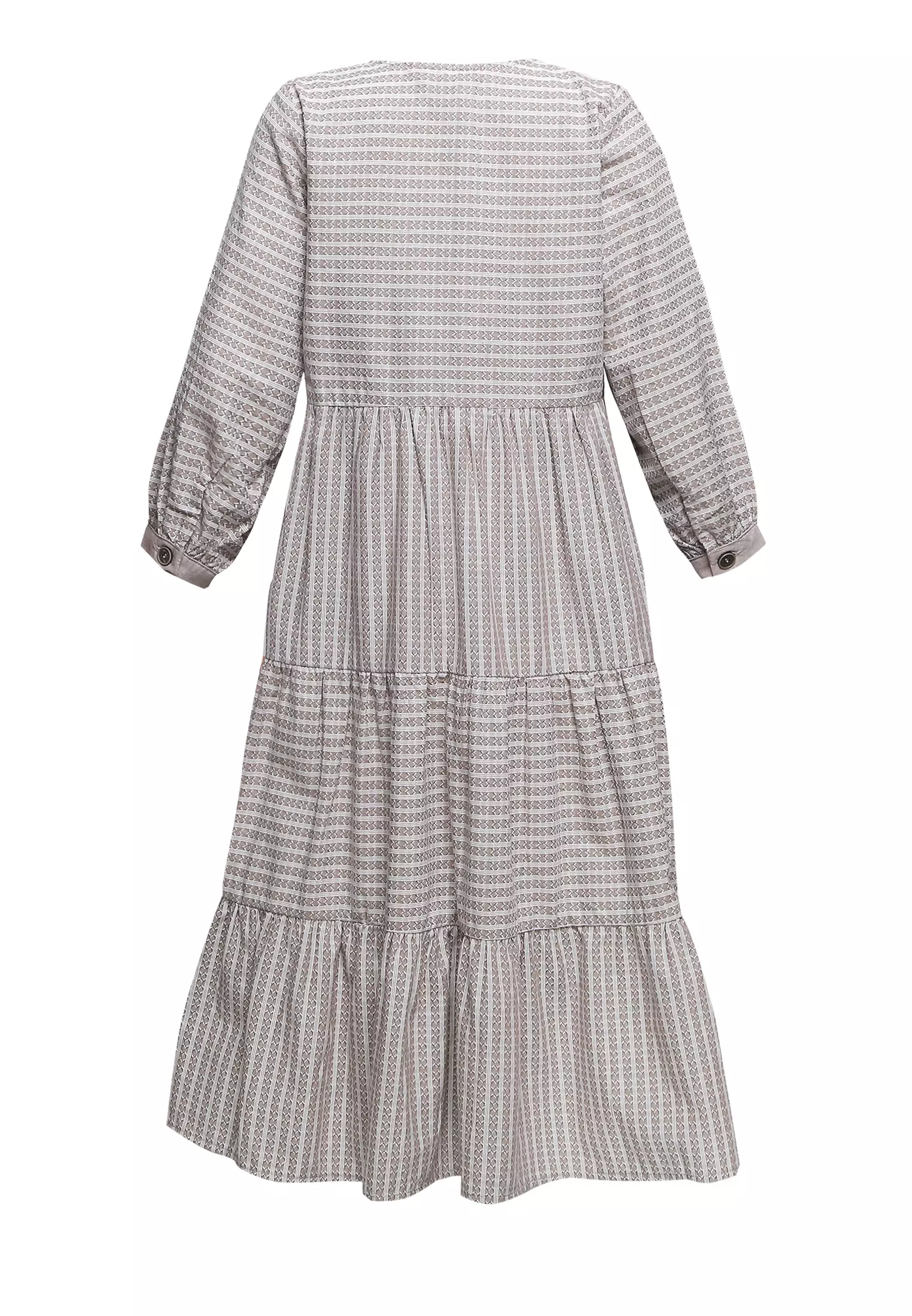 MFMW Lil Aeena Dress Gamis Anak Coklat Motif