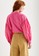 iROO pink Drop Shoulder Seam Oversize Pink Top With Lace Collar 31452AAC8E1EF4GS_7