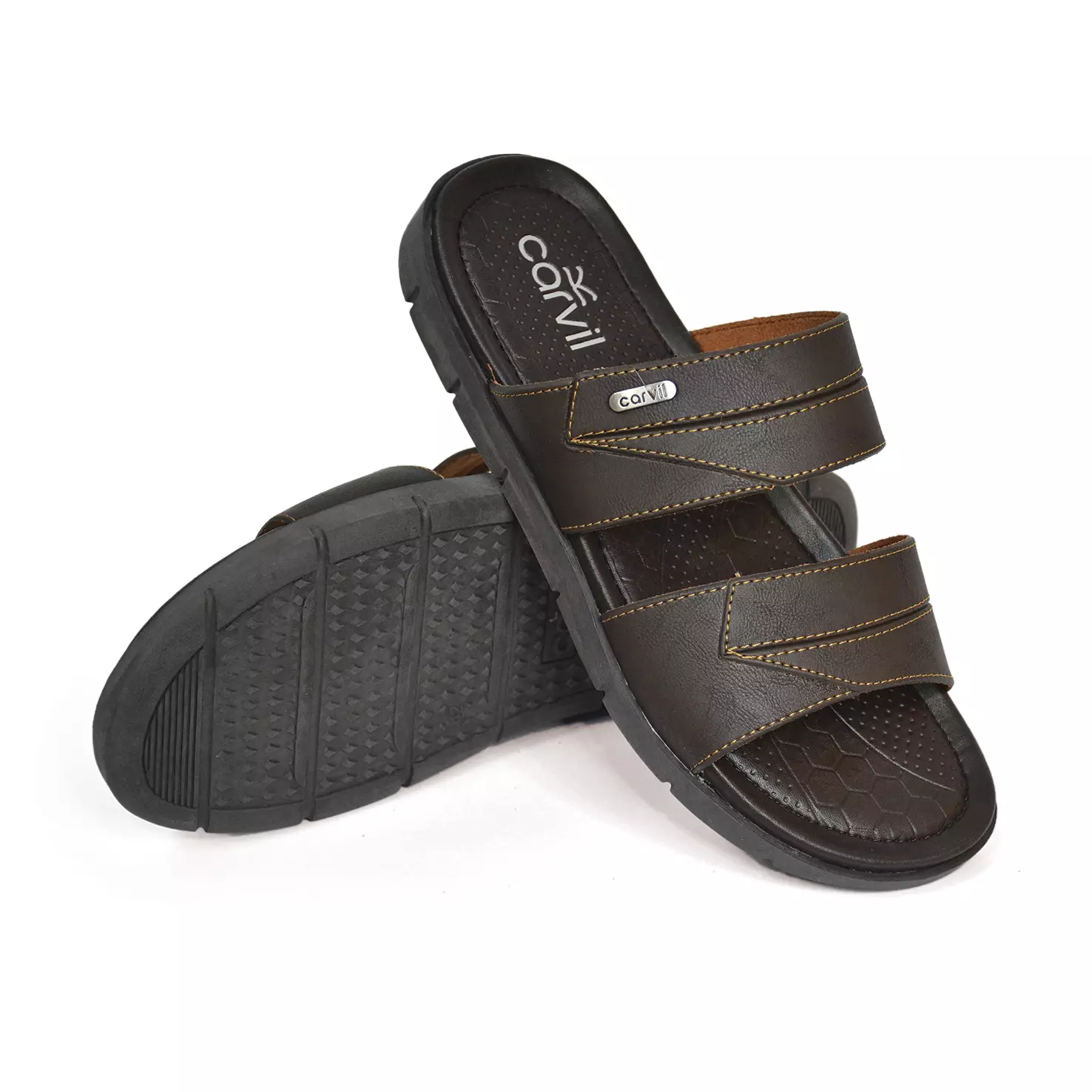 Carvil Sandal Pria Wolves-02 M Dark Brown